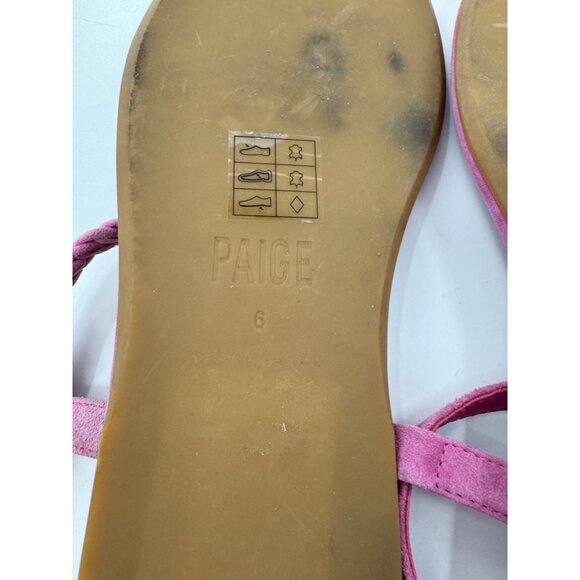 Paige Drew Fuchsia Pink Braided Strap Sandals Size 6 - Picture 3 of 12